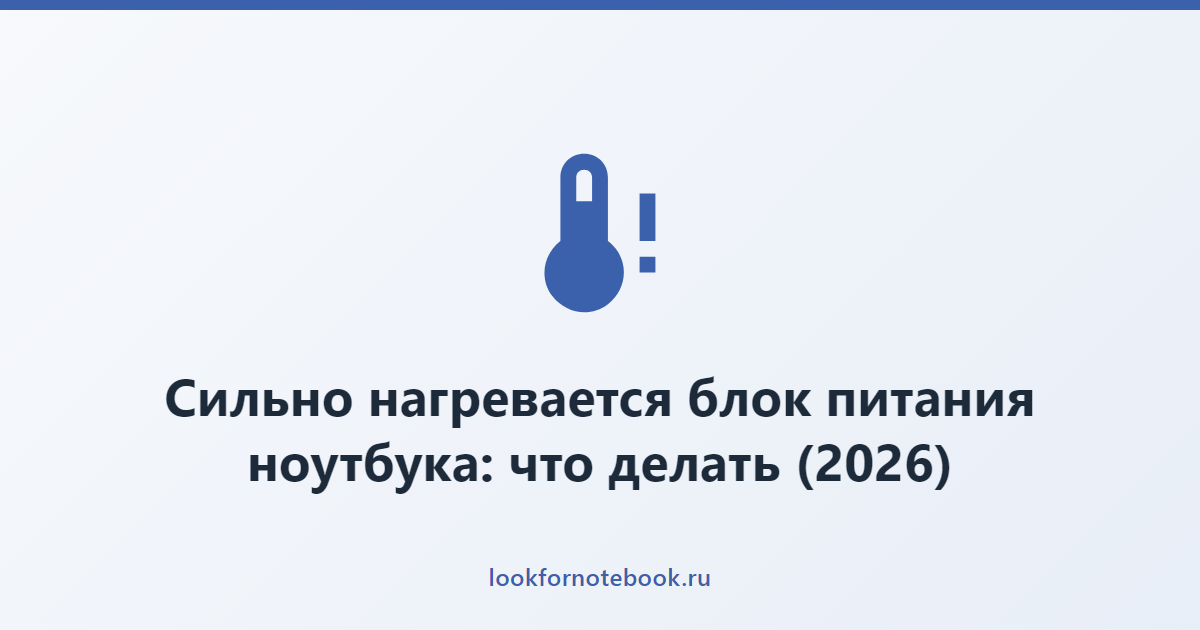 Сильно нагревается блок питания ноутбука: что делать (2026)