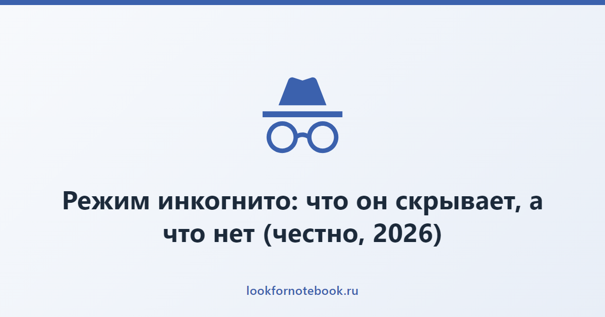 Режим инкогнито: что он скрывает, а что нет (честно, 2026)