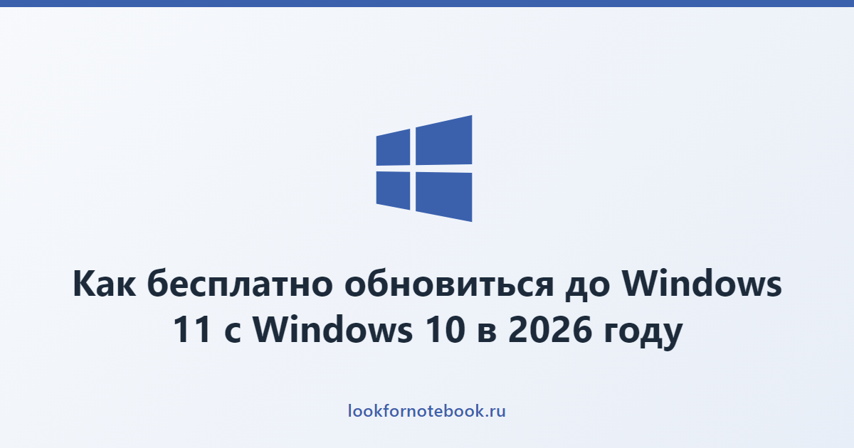 Как бесплатно обновиться до Windows 11 с Windows 10 в 2026 году