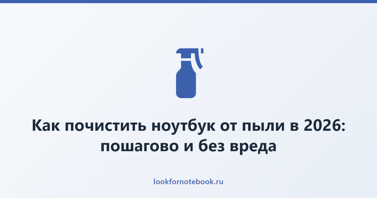 Как почистить ноутбук от пыли в 2026: пошагово и без вреда