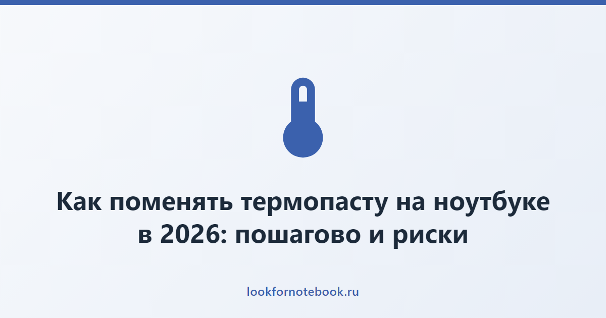 Как поменять термопасту на ноутбуке в 2026: пошагово и риски
