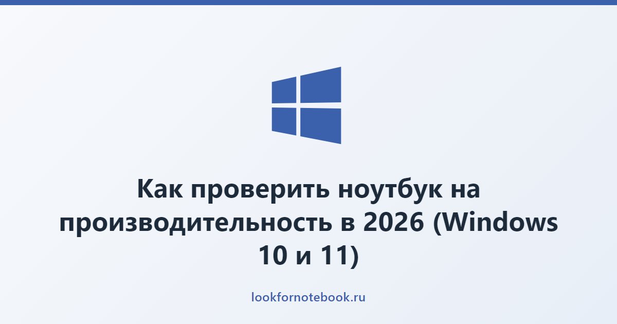 Как проверить ноутбук на производительность в 2026 (Windows 10 и 11)