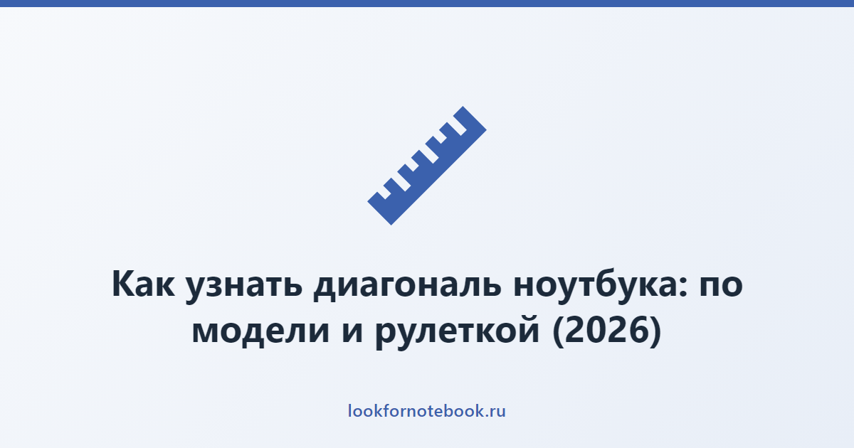Как узнать диагональ ноутбука: по модели и рулеткой (2026)