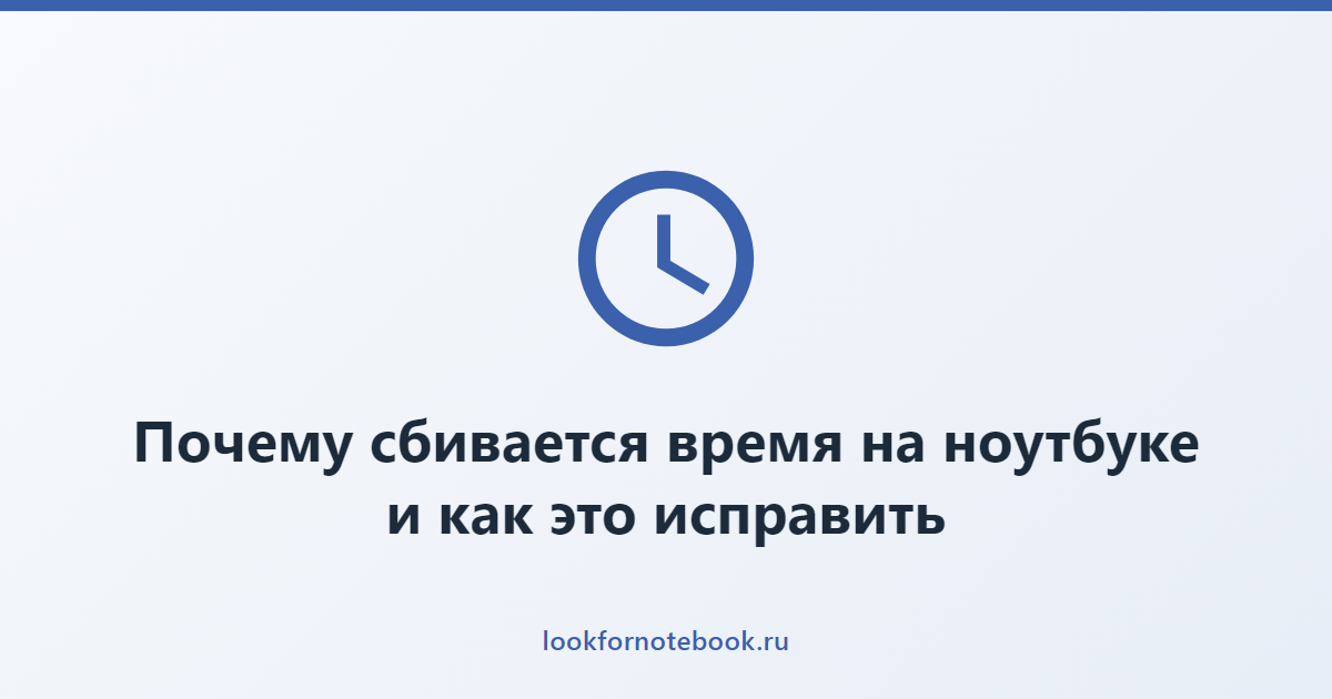 Почему сбивается время на ноутбуке и как это исправить