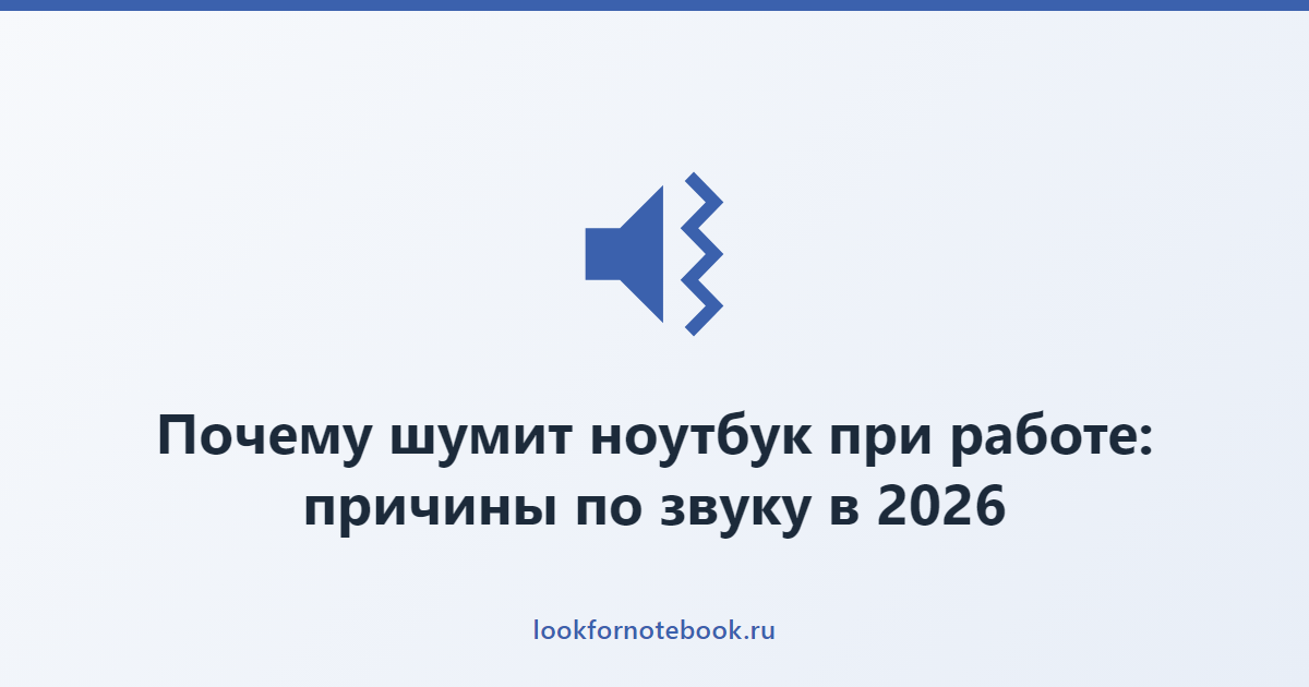 Почему шумит ноутбук при работе: причины по звуку в 2026