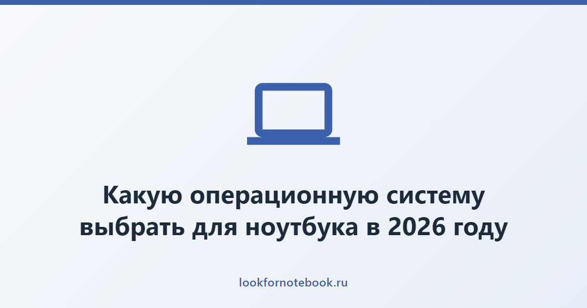 Какую операционную систему выбрать для ноутбука в 2026 году