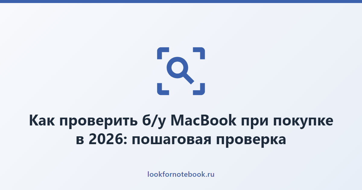 Как проверить б/у MacBook при покупке в 2026: пошаговая проверка