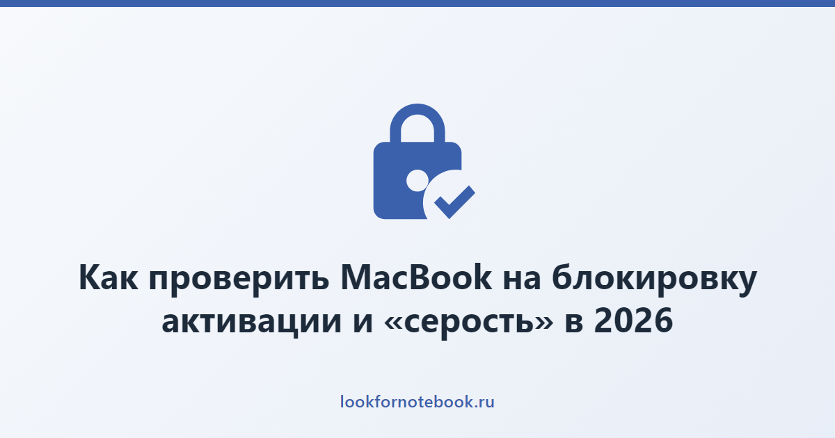 Как проверить MacBook на блокировку активации и «серость» в 2026