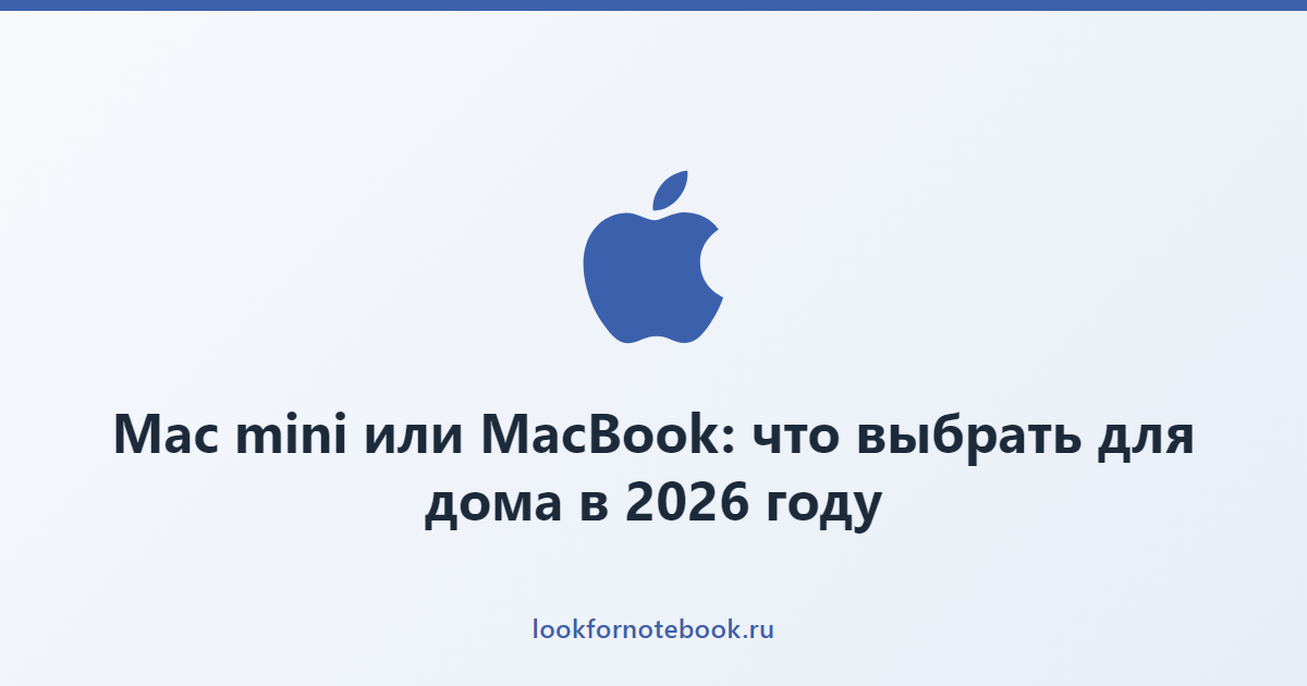 Mac mini или MacBook: что выбрать для дома в 2026 году
