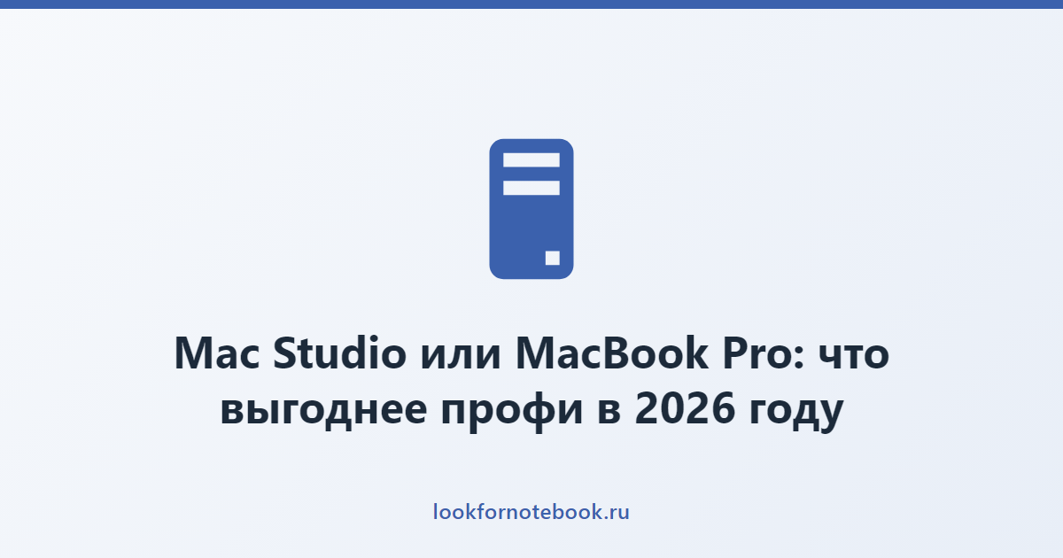 Mac Studio или MacBook Pro: что выгоднее профи в 2026 году
