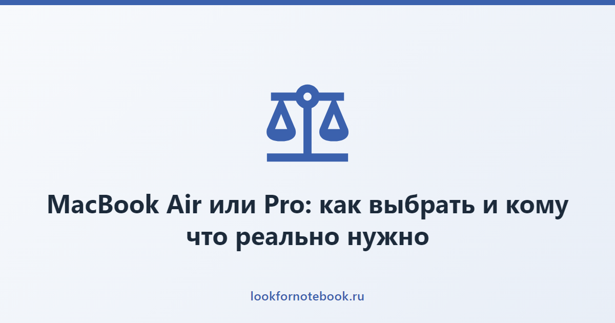 MacBook Air или Pro: как выбрать и кому что реально нужно