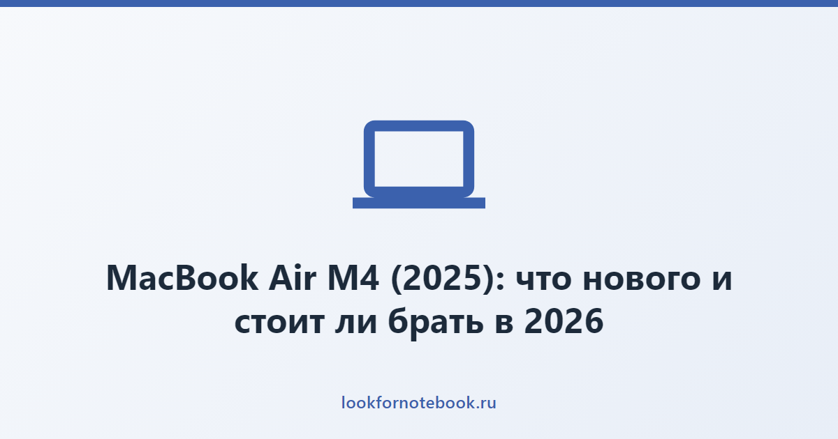 MacBook Air M4 (2025): что нового и стоит ли брать в 2026