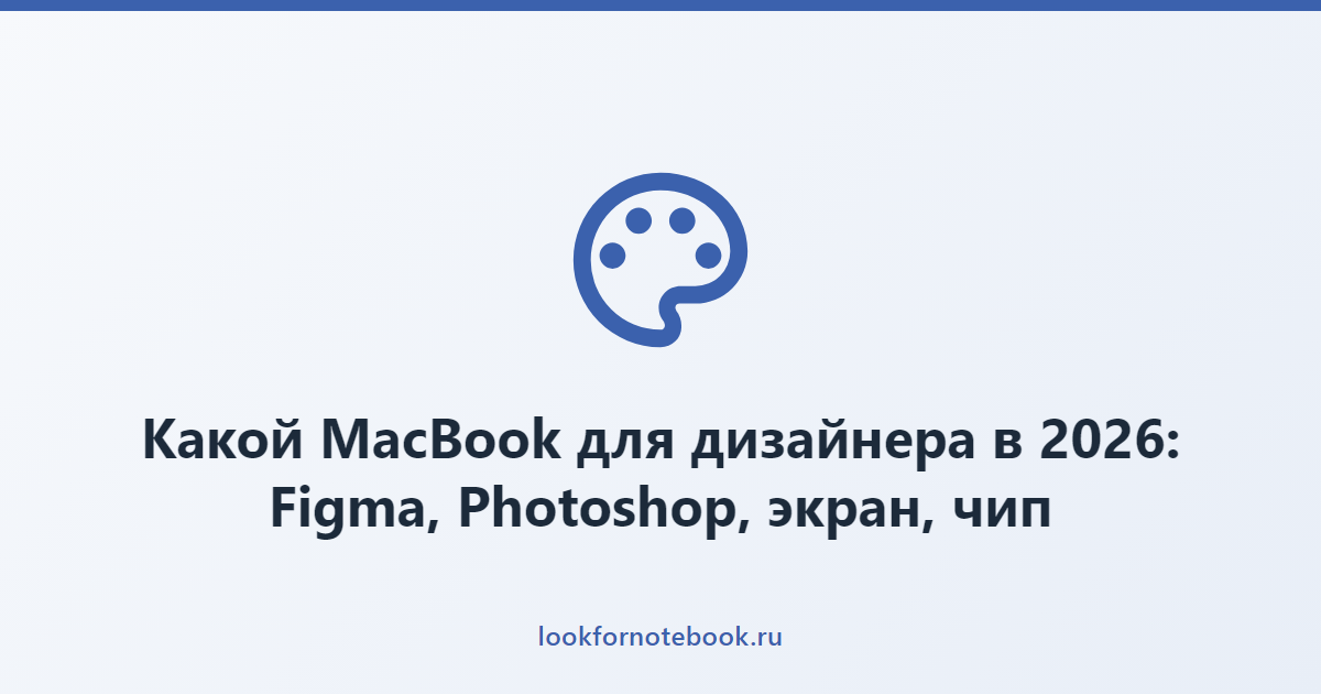 Какой MacBook для дизайнера в 2026: Figma, Photoshop, экран, чип