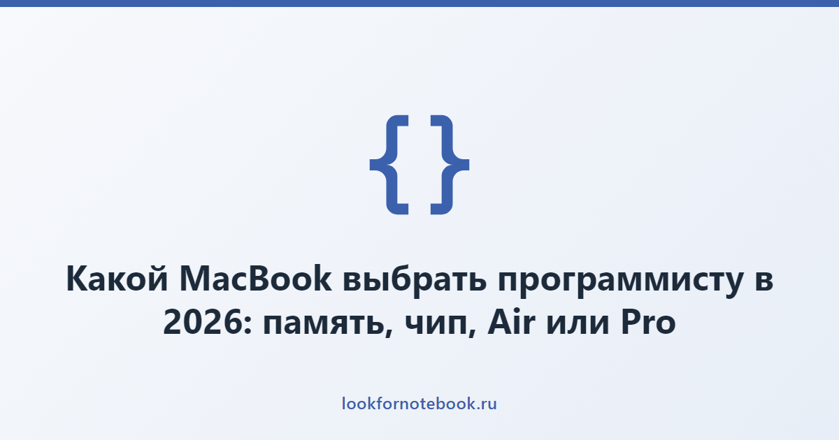 Какой MacBook выбрать программисту в 2026: память, чип, Air или Pro