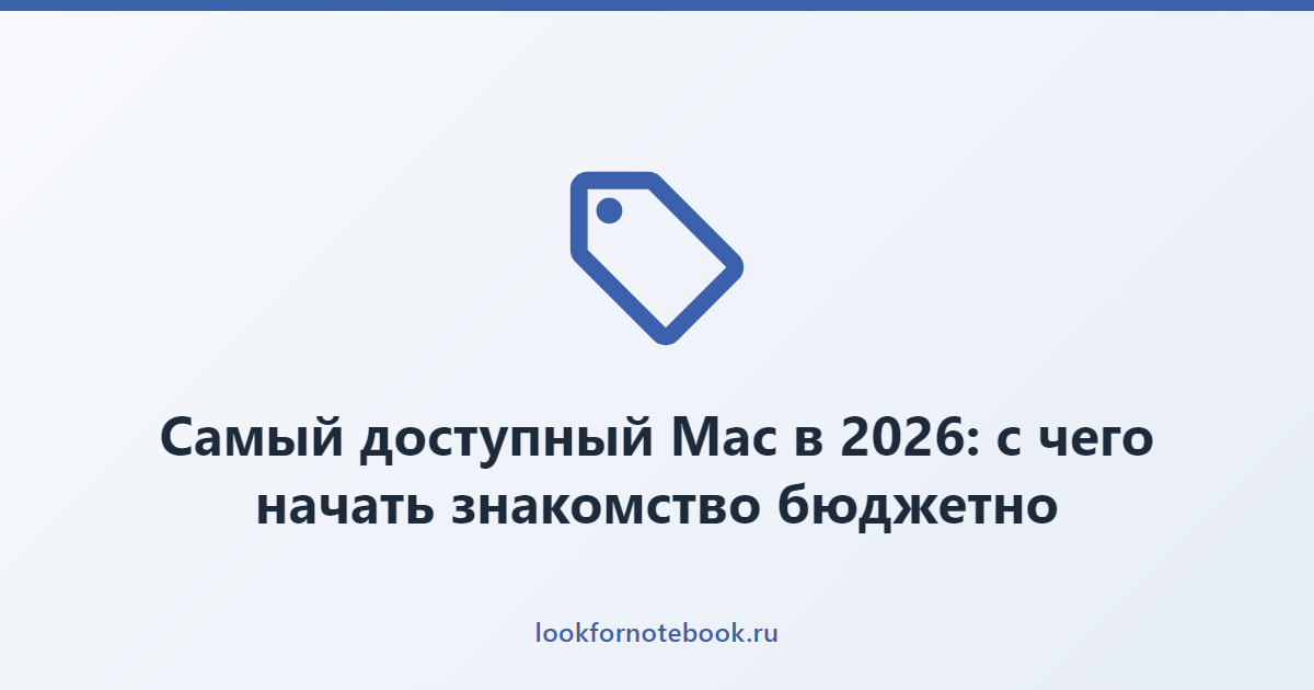 Самый доступный Mac в 2026: с чего начать знакомство бюджетно