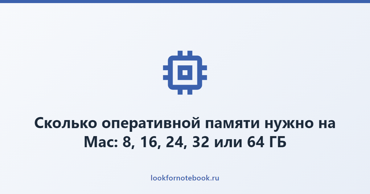 Сколько оперативной памяти нужно на Mac: 8, 16, 24, 32 или 64 ГБ