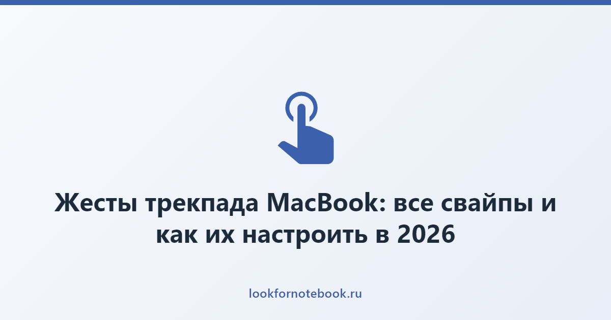 Жесты трекпада MacBook: все свайпы и как их настроить в 2026