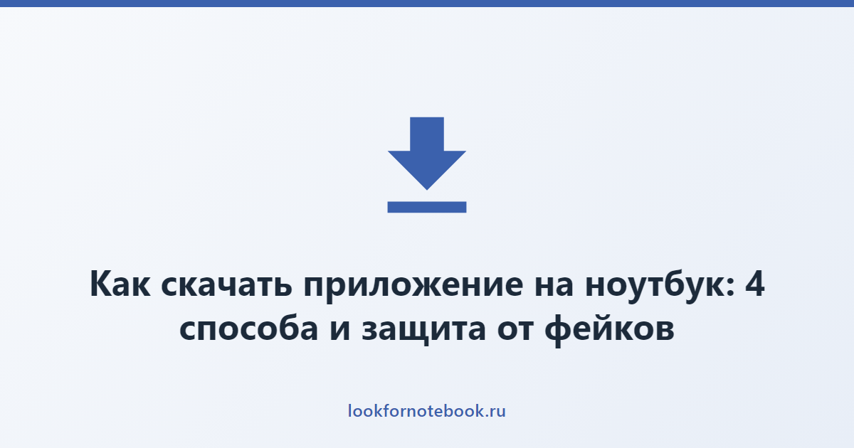 Как скачать приложение на ноутбук: 4 способа и защита от фейков