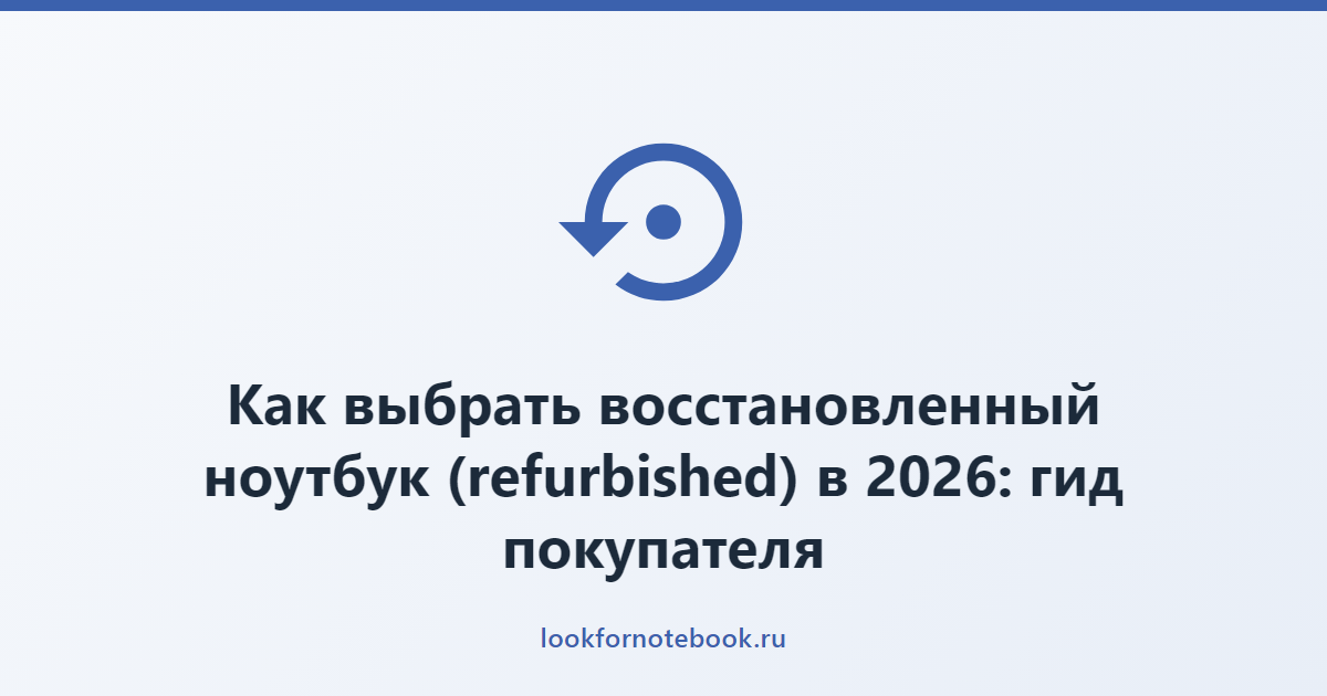 Как выбрать восстановленный ноутбук (refurbished) в 2026: гид покупателя
