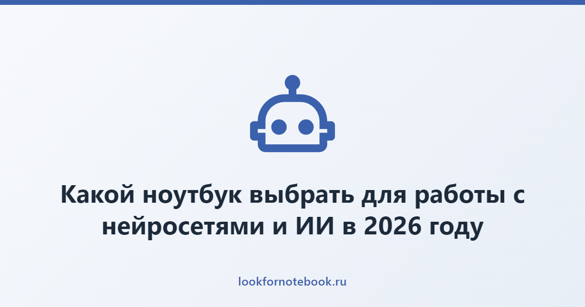 Какой ноутбук выбрать для работы с нейросетями и ИИ в 2026 году