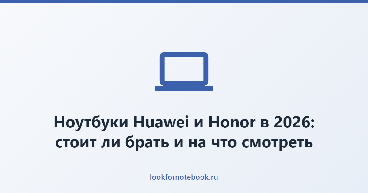 Ноутбуки Huawei и Honor в 2026: стоит ли брать и на что смотреть