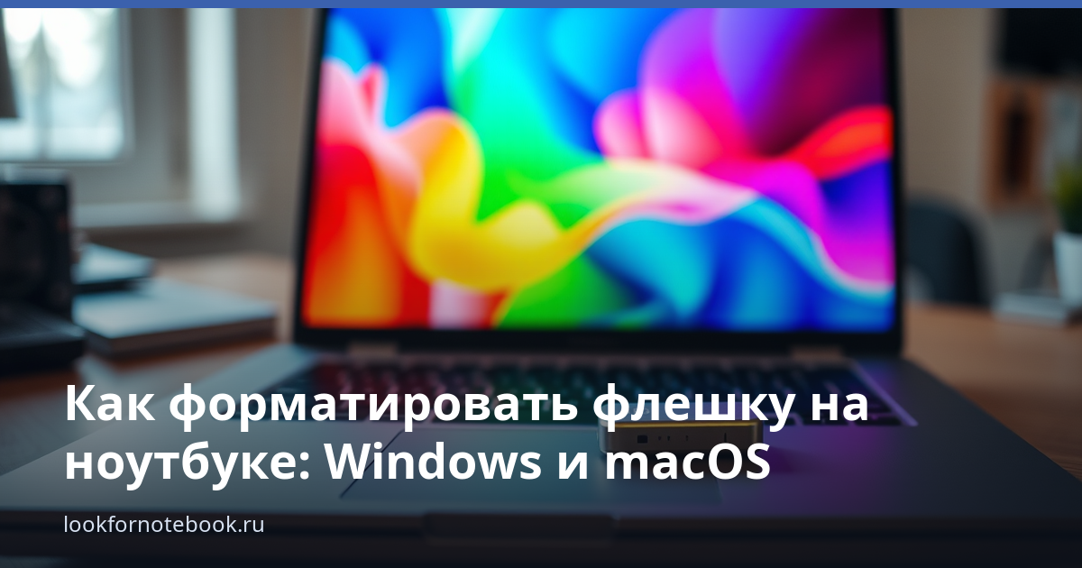 Как форматировать флешку на ноутбуке: Windows и macOS