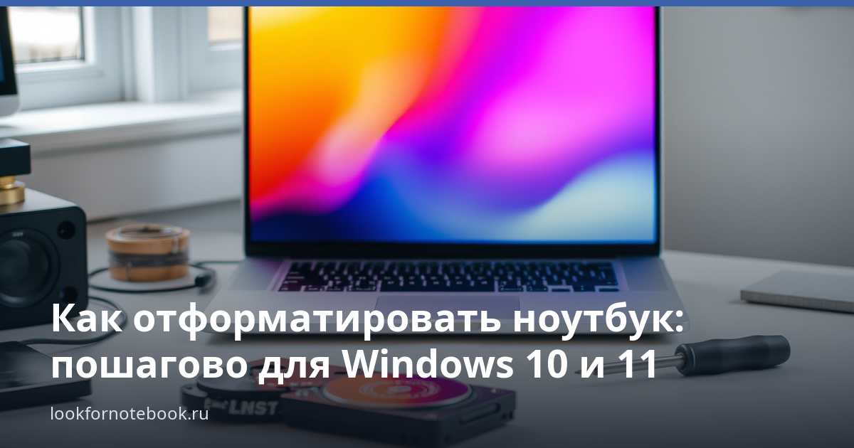 Как отформатировать ноутбук: пошагово для Windows 10 и 11