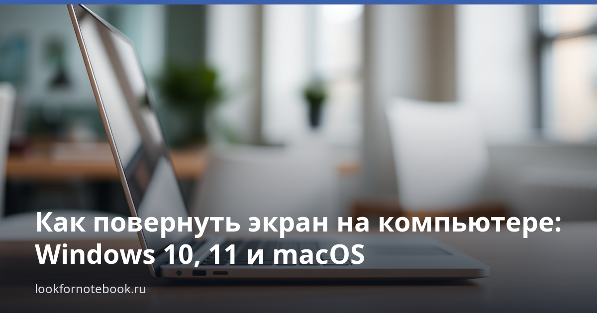 Как повернуть экран на компьютере: Windows 10, 11 и macOS