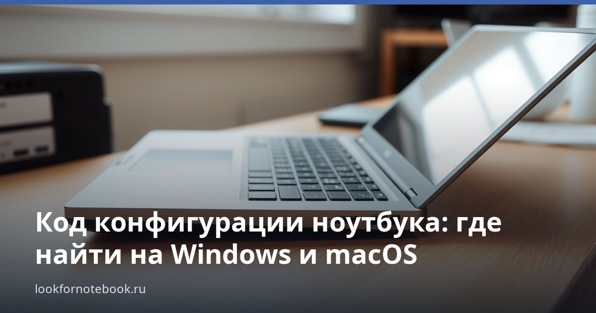 Код конфигурации ноутбука: где найти на Windows и macOS