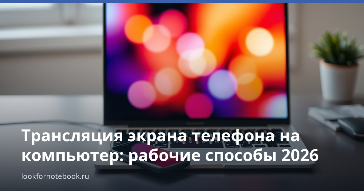 Трансляция экрана телефона на компьютер: рабочие способы 2026
