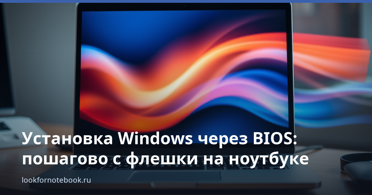 Установка Windows через BIOS: пошагово с флешки на ноутбуке